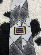 Grey Embroidered Tie