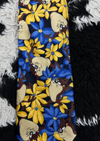 Looney Tunes Tasmanian Devil Taz in Flowers Tie