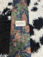 Fully Embroidered Hummingbird Tie