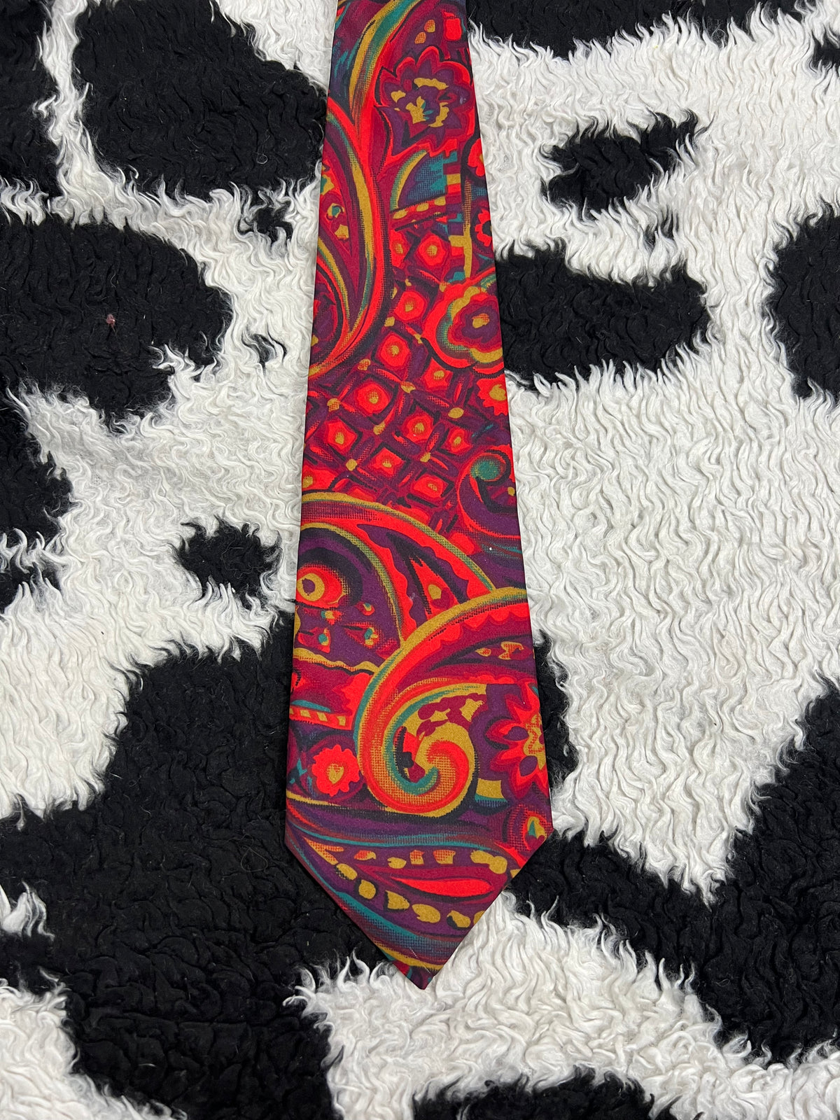 Pink Flamingo Abstract Vibrant Tie