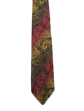 Black, Red & Yellow Paisley Narrow Tie