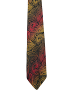 Black, Red & Yellow Paisley Narrow Tie