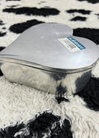 Silver Metal Heart Container
