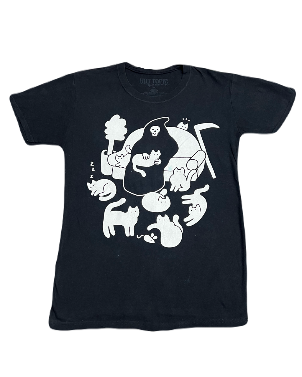 Grim Reaper with Cats Tee (Medium)