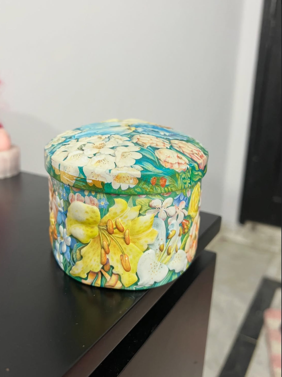Floral Tin Storage Box