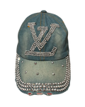 LV Bedazzled Denim Cap