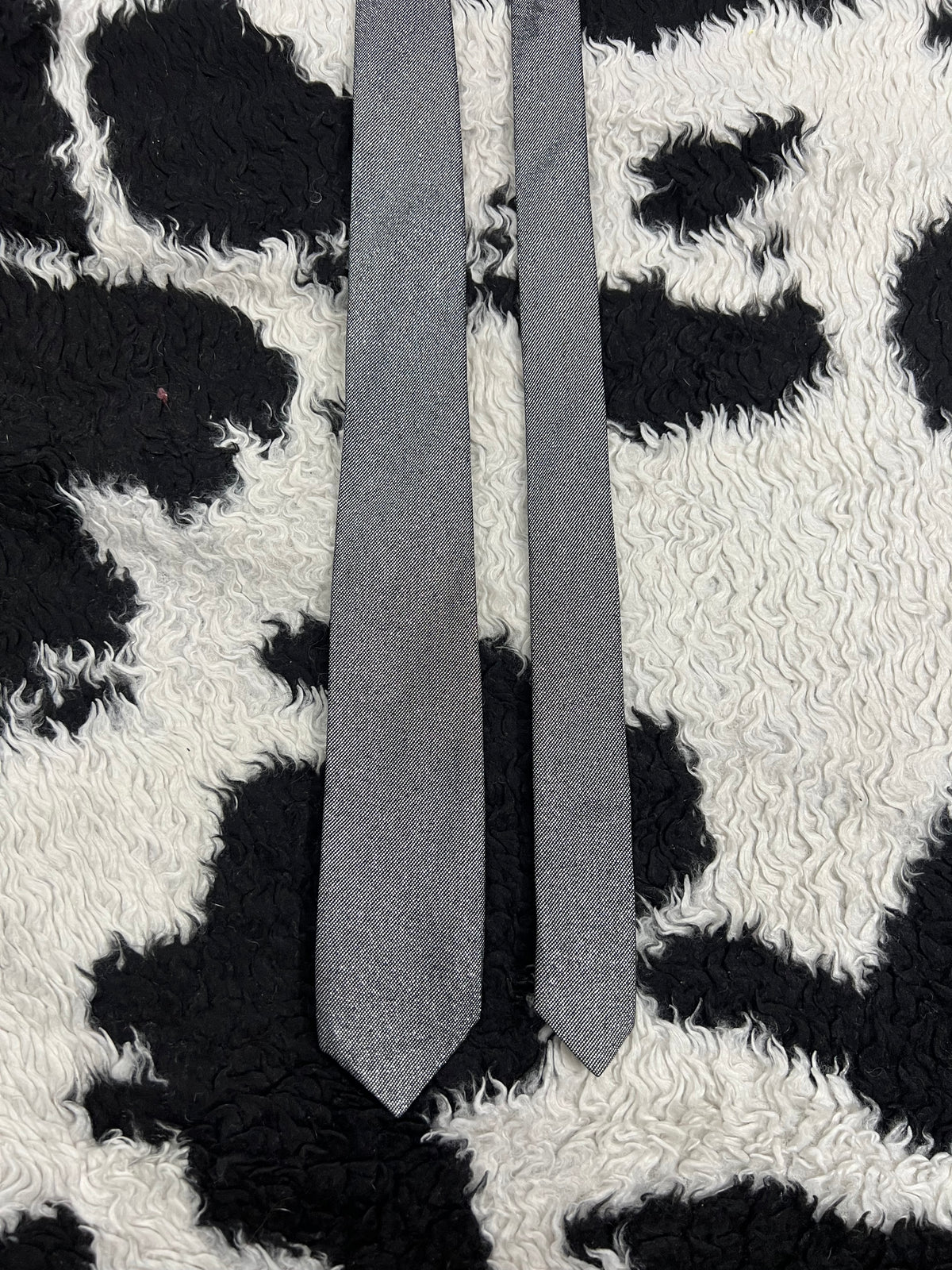 Pecci Silver Shiny Narrow Tie