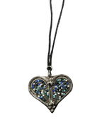 Beaded Metal Heart Necklace