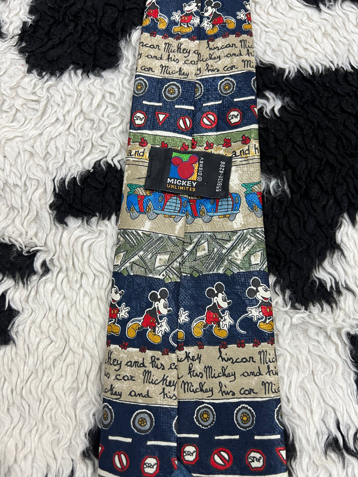 Vintage Mickey Mouse & Car Tie