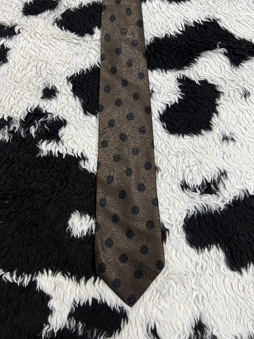 Brown & Black Dotted Tie