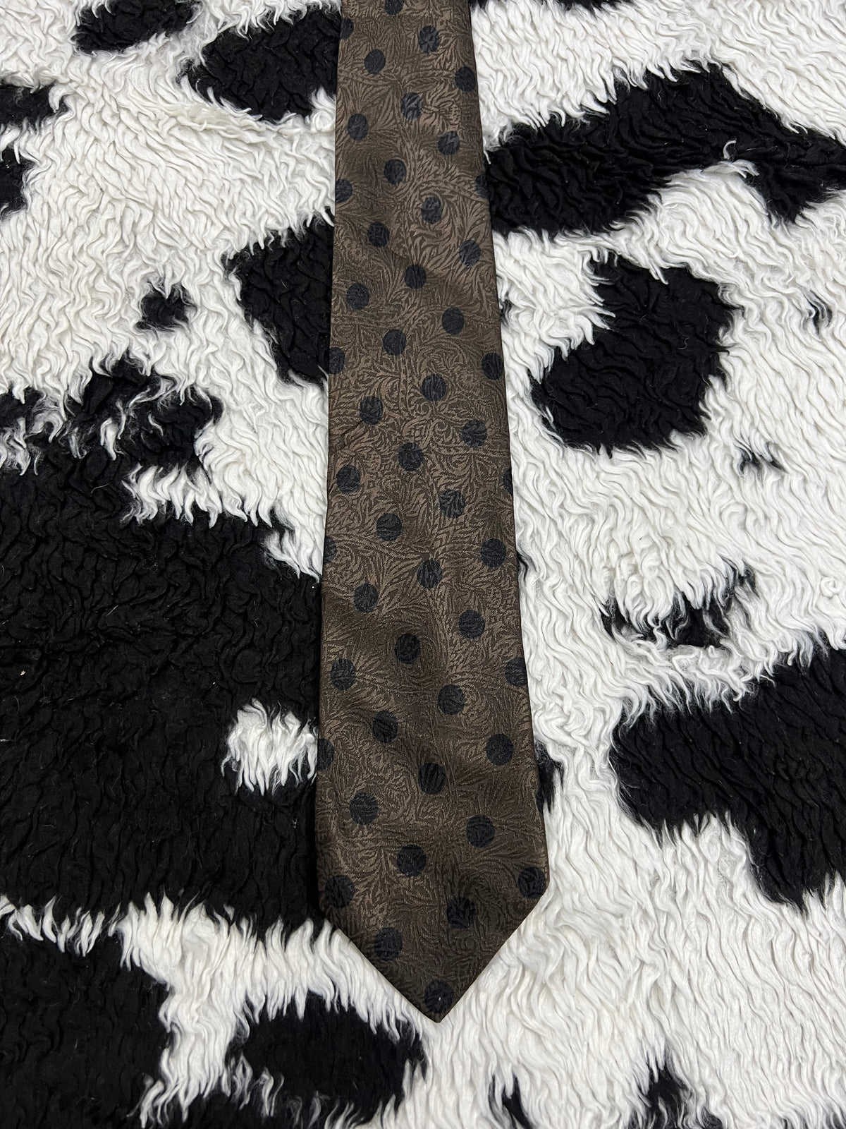 Brown & Black Dotted Tie