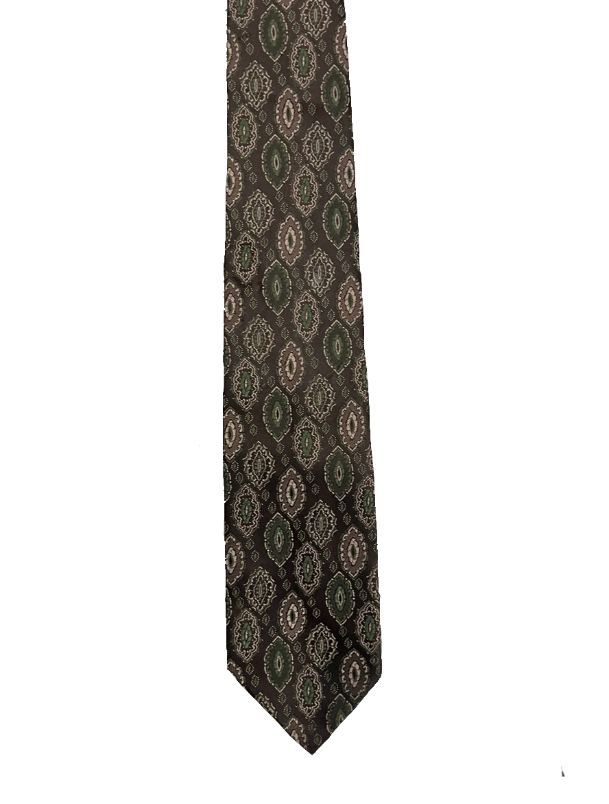 High Grade Narrow Brown Embroidered Tie