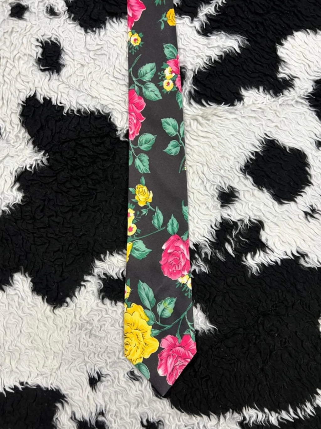 Yellow & Pink Roses Tie