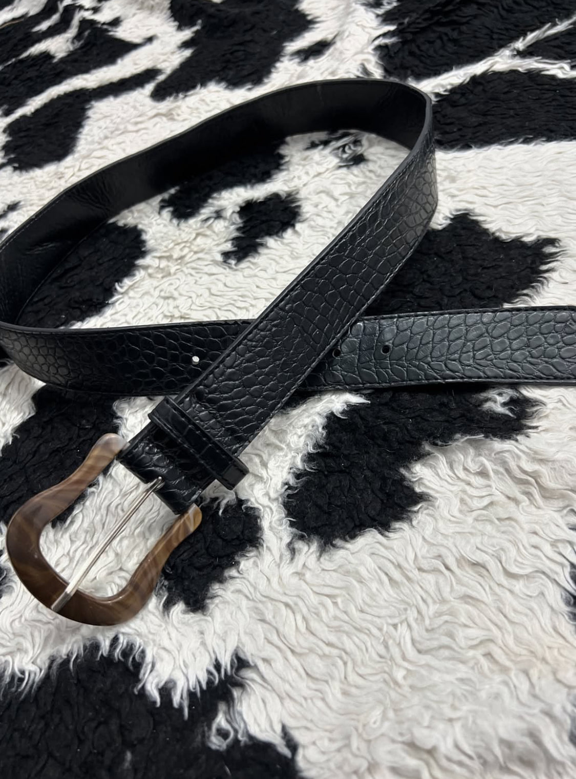 Brown-Buckle Black Belt