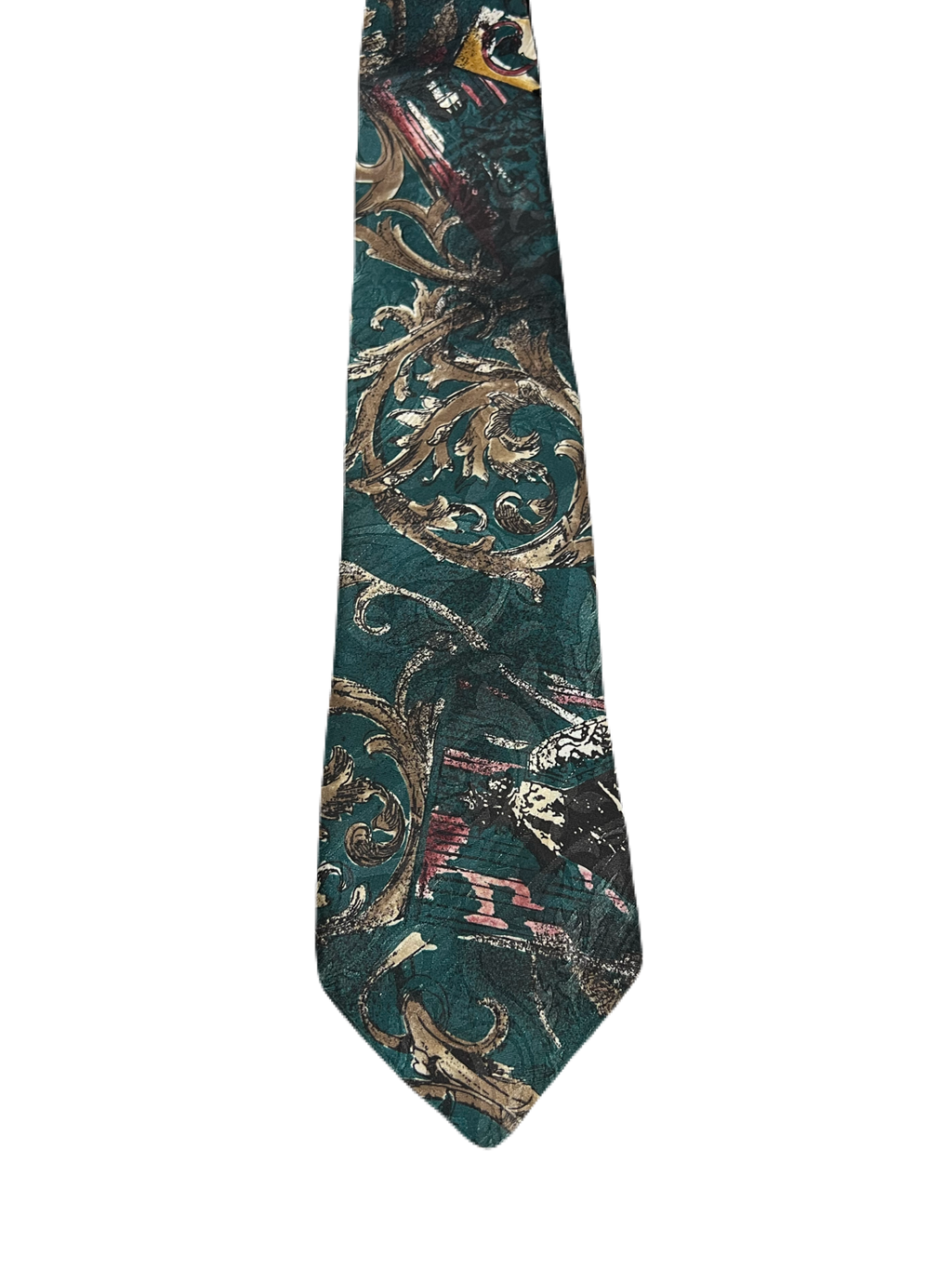 Royal Knight Green Abstract Tie