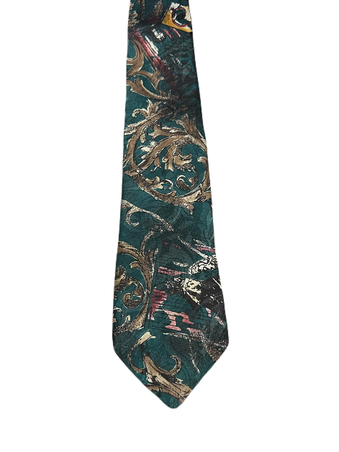 Royal Knight Green Abstract Tie