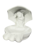 Ceramic Bunny Holding Umbrella Dish