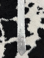Silver Glitter Narrow Tie