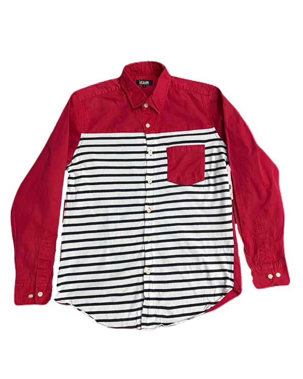 Izzue Red & White Striped Buttonup