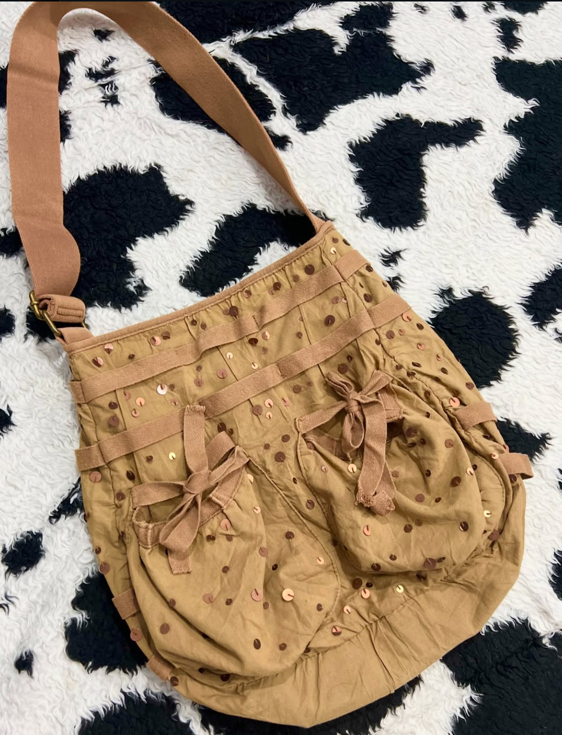 y2k Brown Messenger Bag