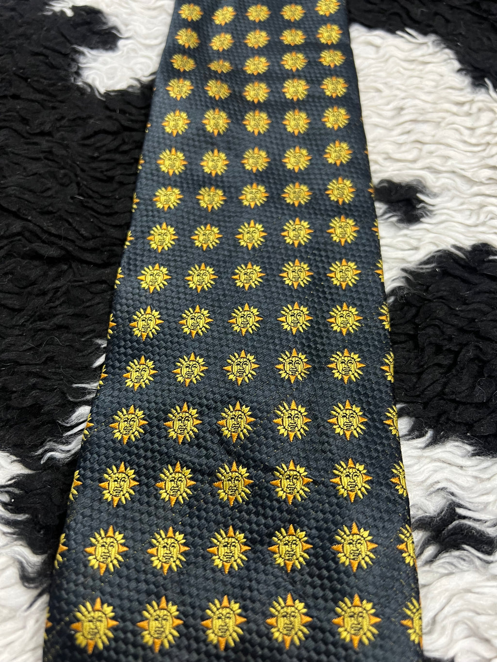 Sun Embroidered Tie