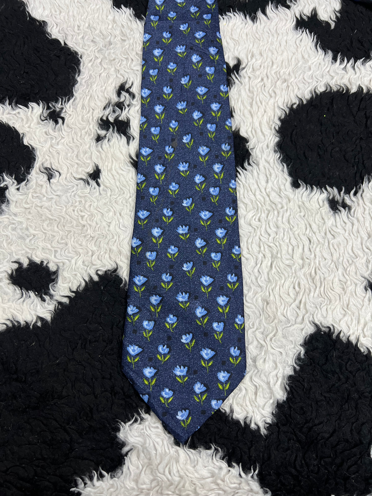 Blue Floral Tie