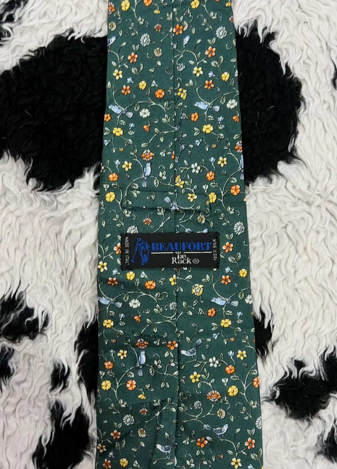 Flower Branches & Birds Tie