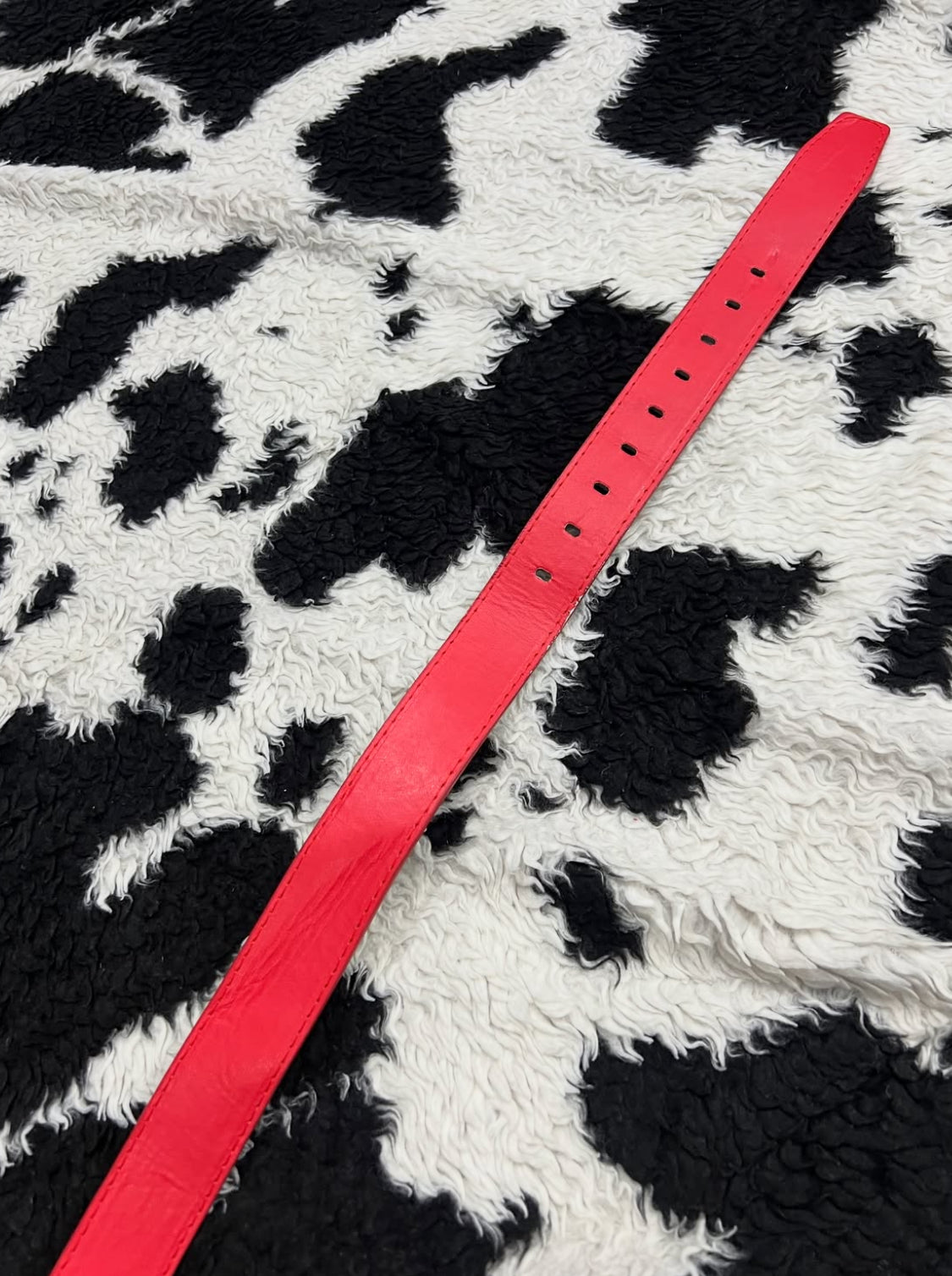 Vibrant Red Plain Belt