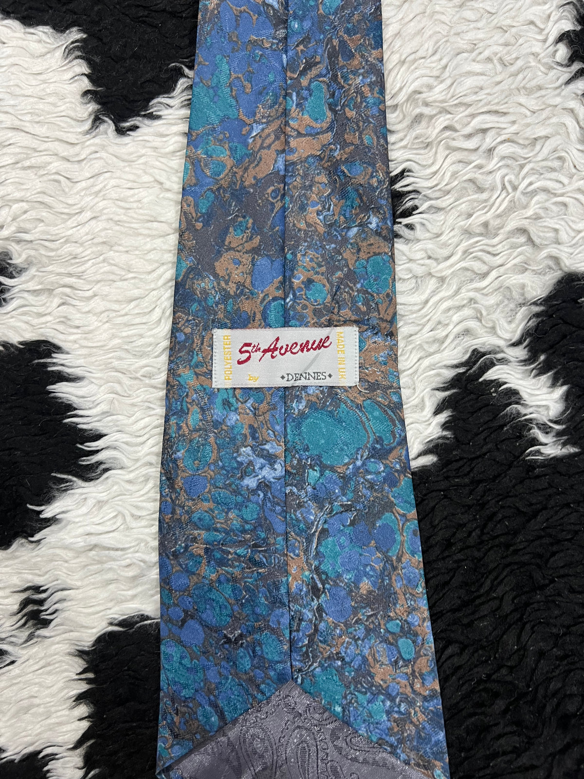 5th Avenue Blue Abstract Tie