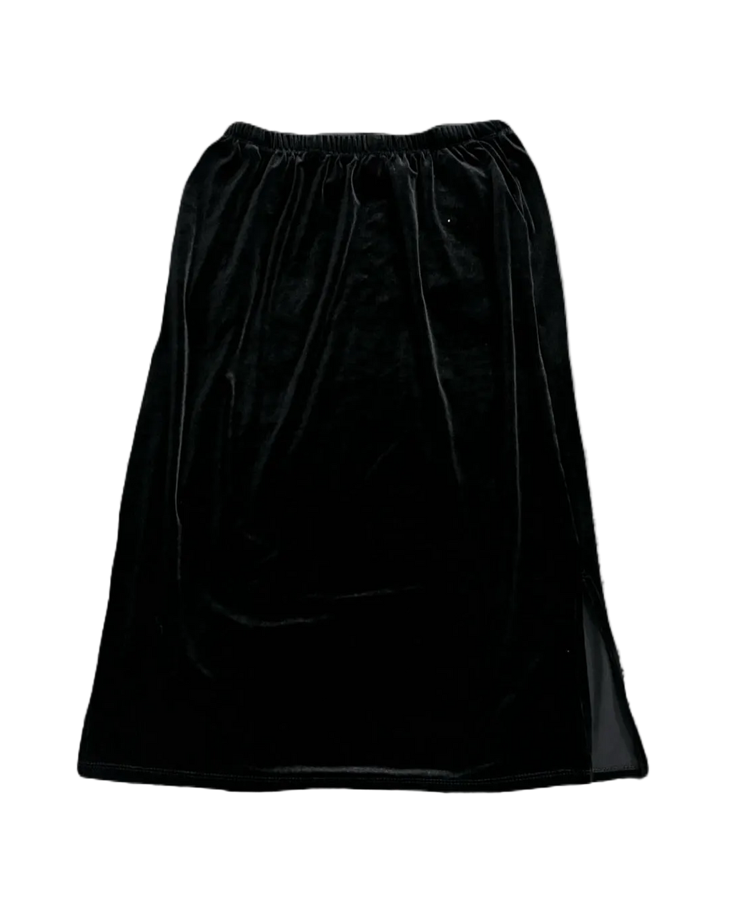 Long Black Velvet Skirt
