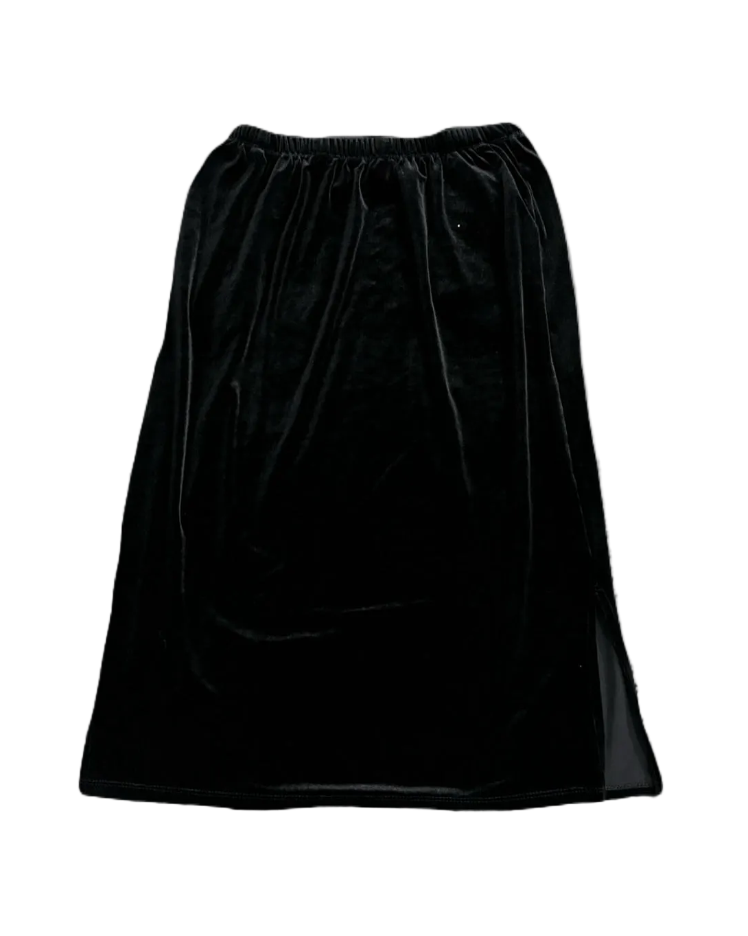 Long Black Velvet Skirt