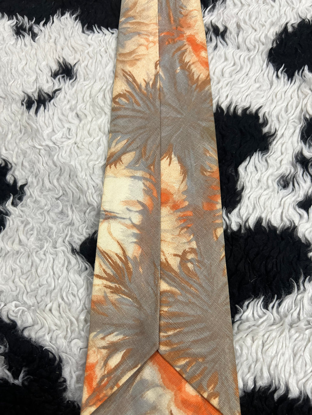Orange Floral Tie
