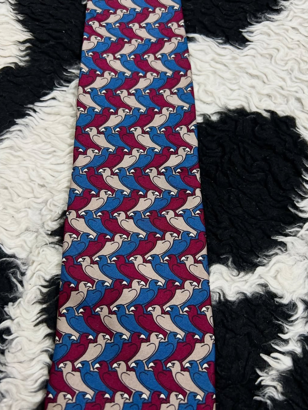Birds Print Graphic Tie