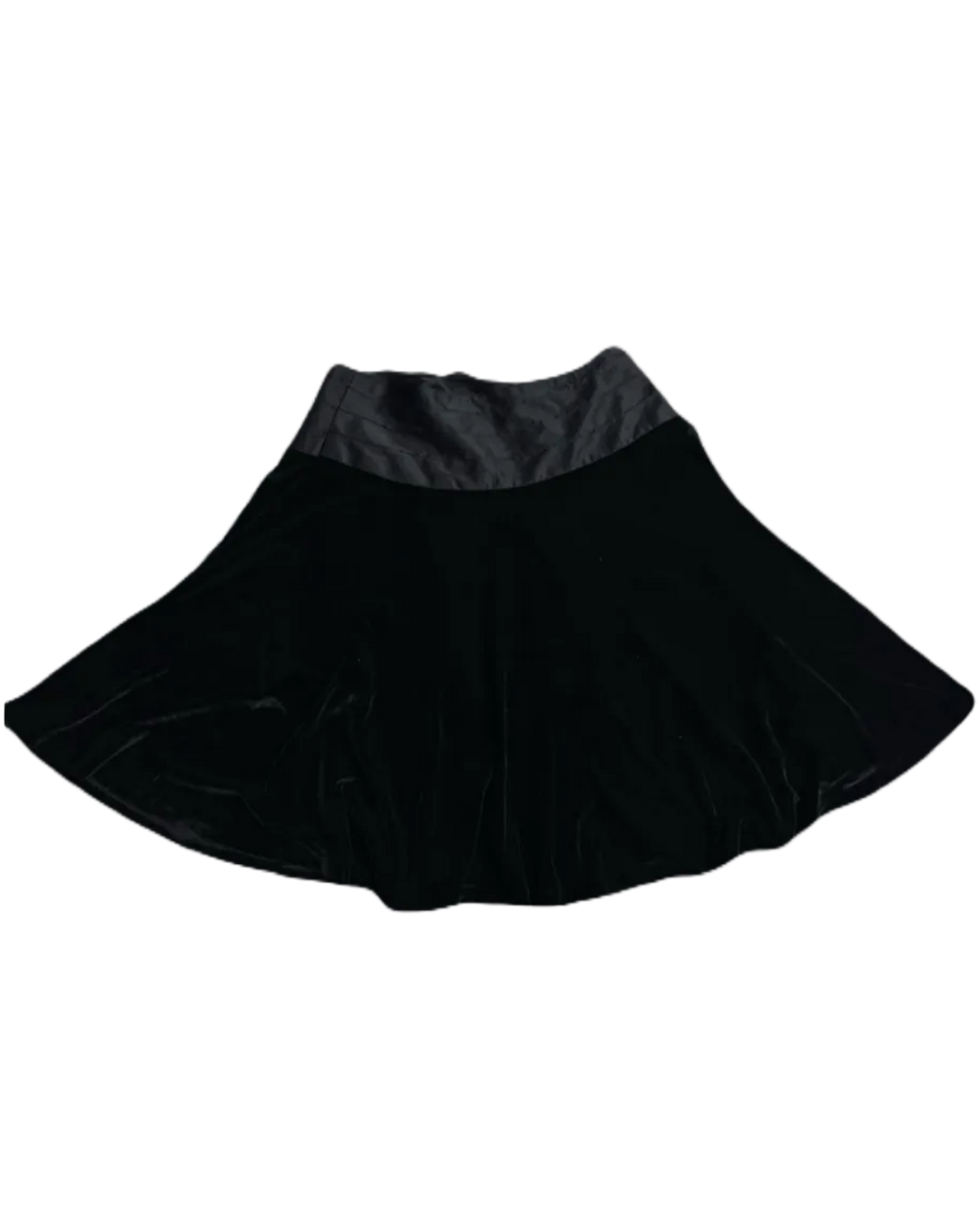 Knee Length Black Velvet Skirt