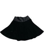 Knee Length Black Velvet Skirt