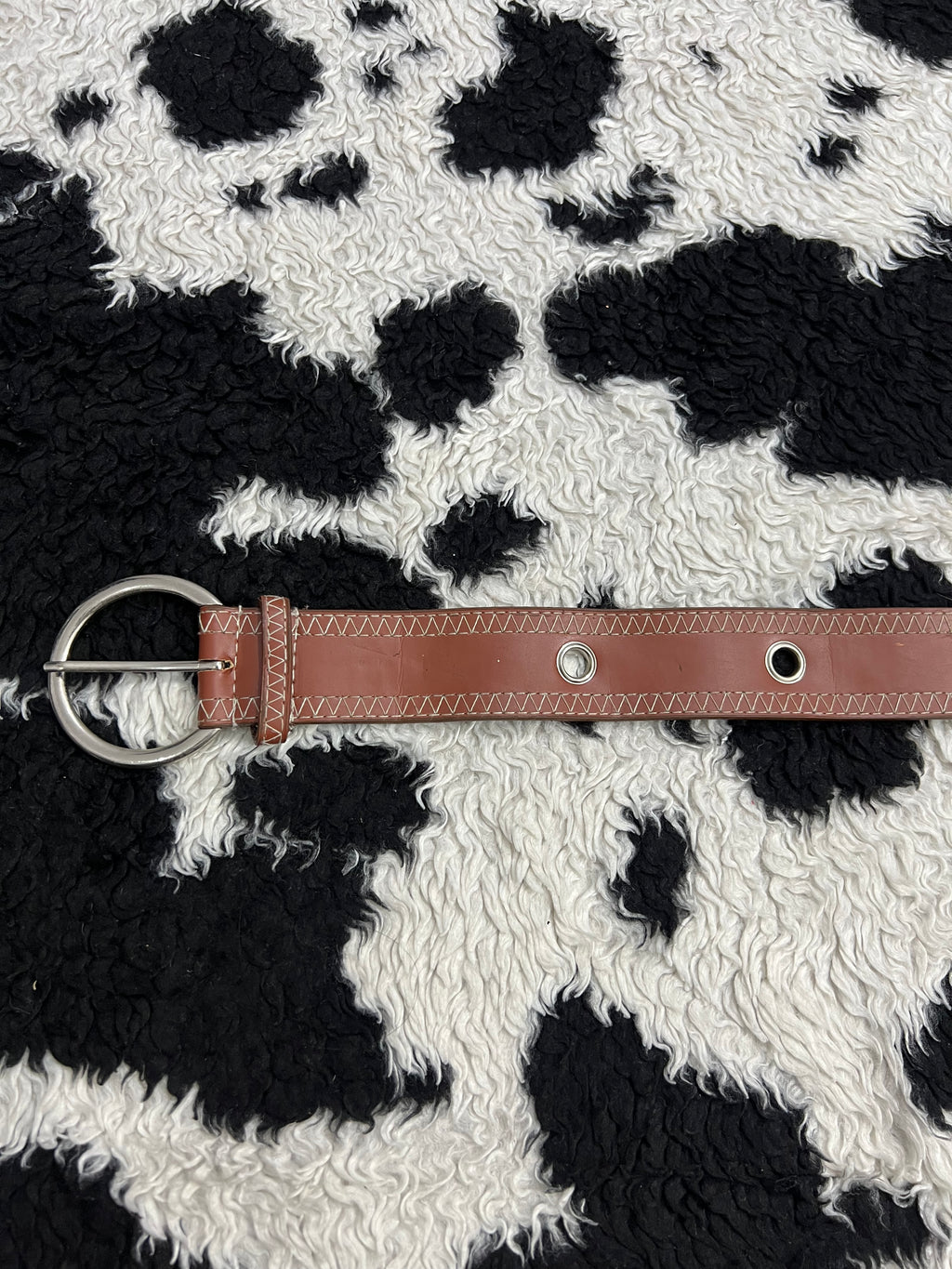 Wide Single Hole Brown Belt
