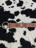 Wide Single Hole Brown Belt