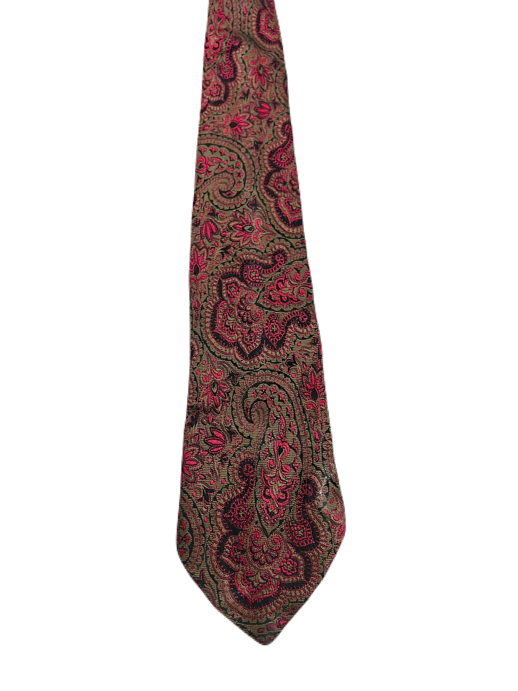 Keynote Fully Embroidered Red Paisley Tie