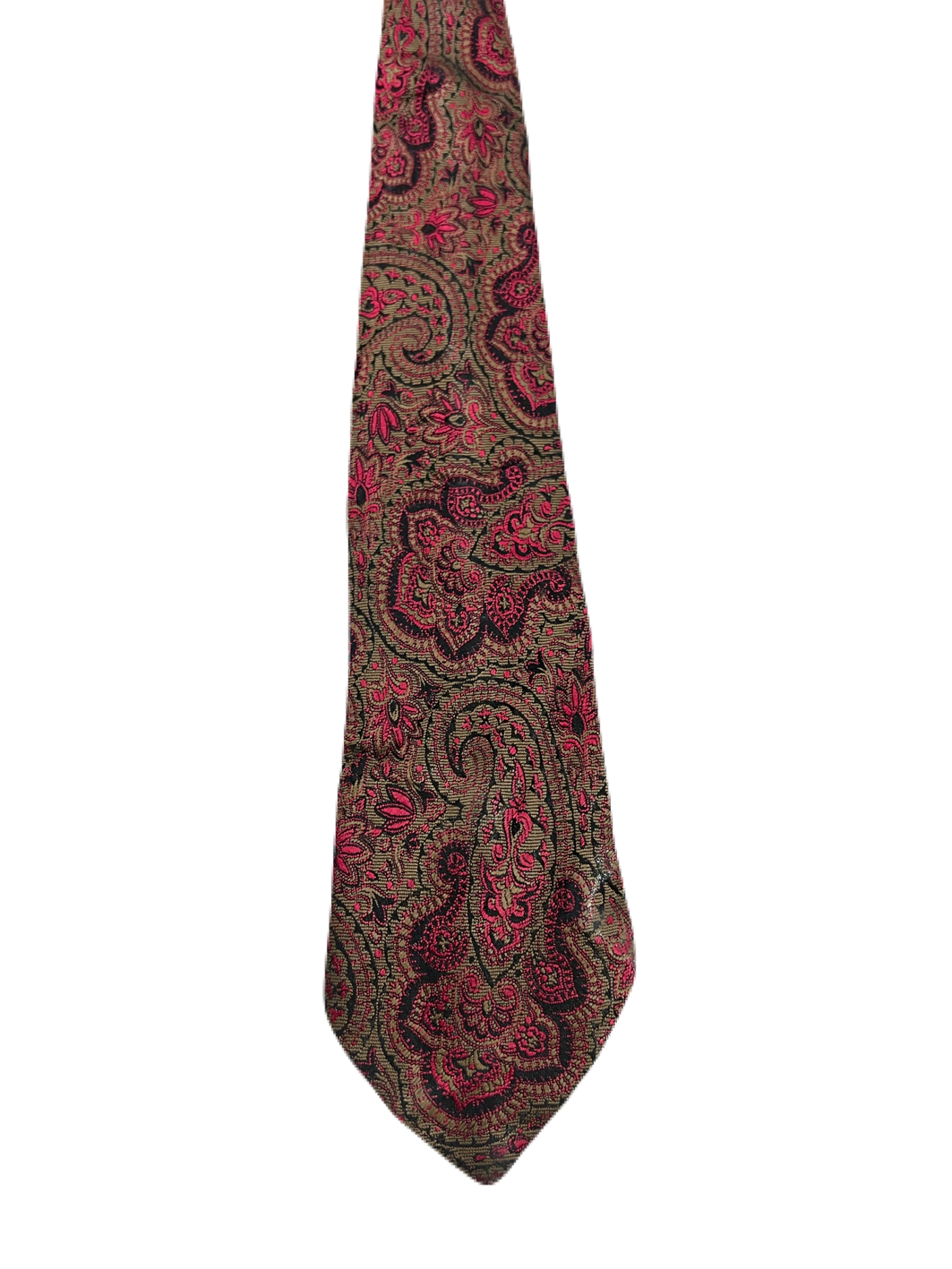 Keynote Fully Embroidered Red Paisley Tie
