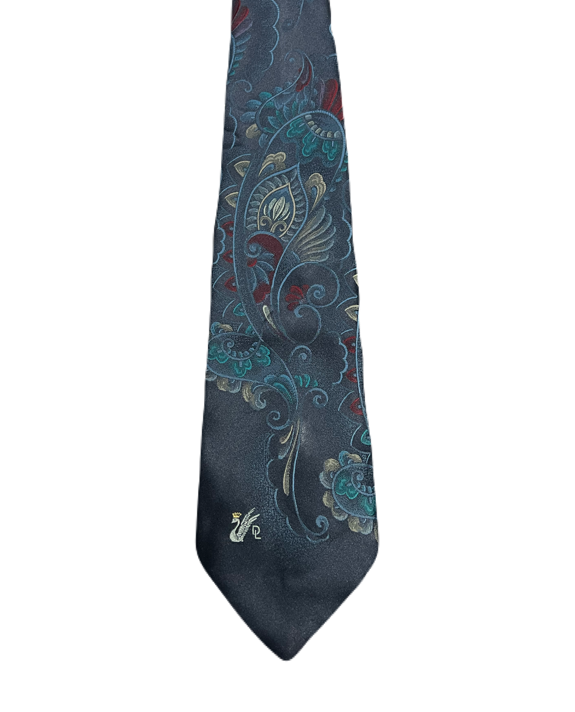 Don Loper Blue Paisley Embroidered Tie
