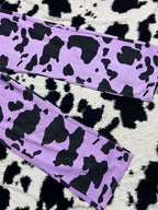 Purple Cow-Print Denims (Waist 32)
