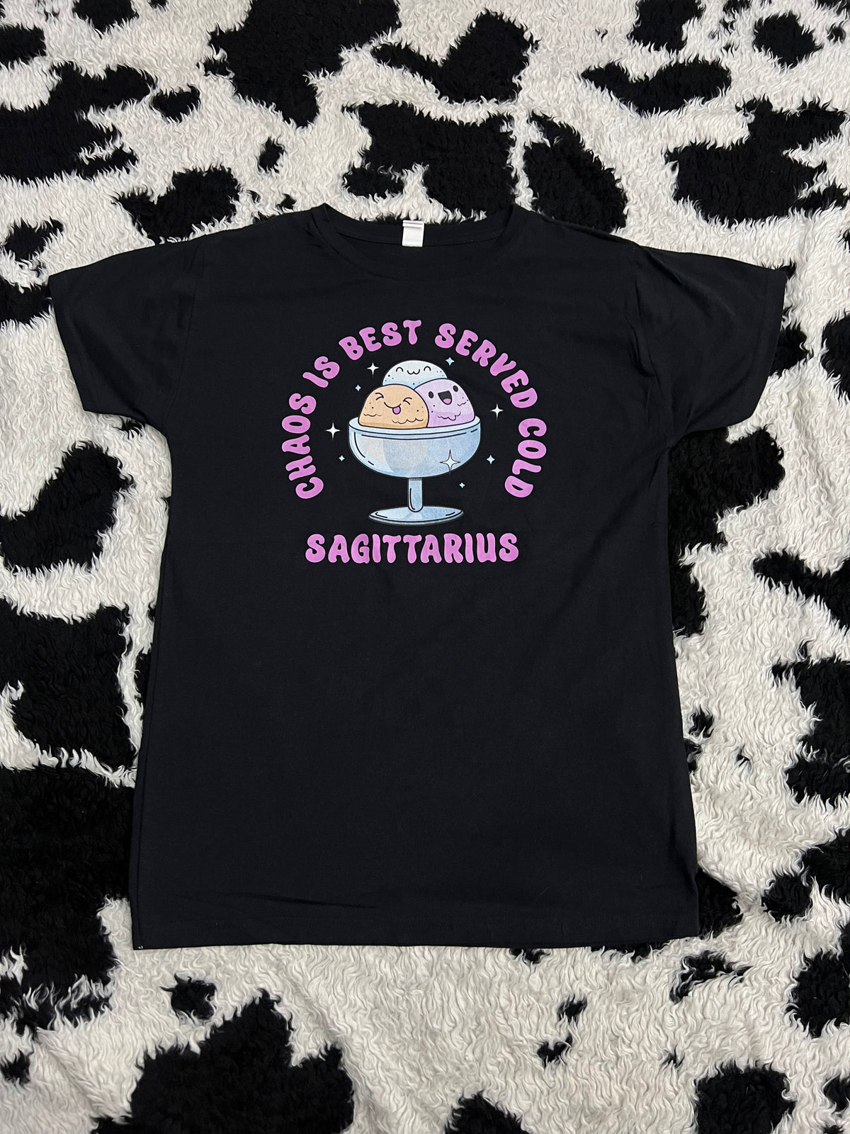 Sagittarius "Chaos Is Best Served Cold" Tee (Medium)