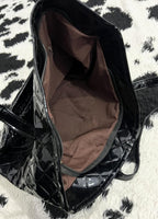 Black Quilted Tote Bag