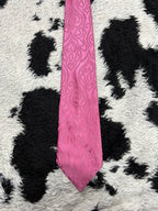 Pink Embroidered Tie