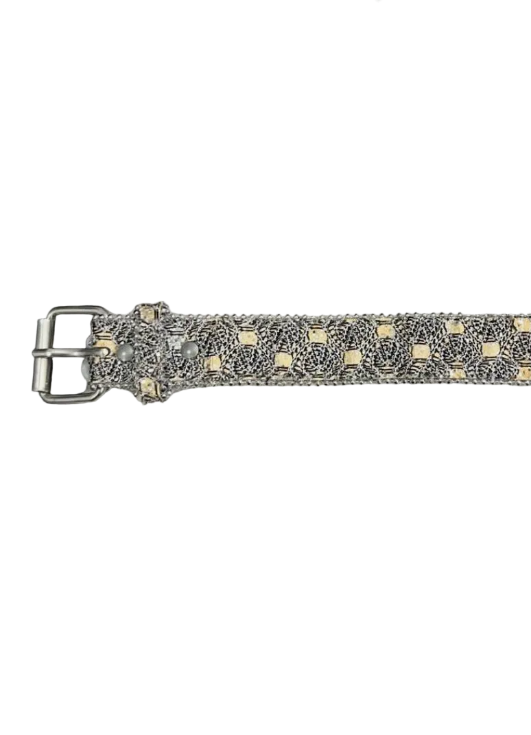 Narrow Laced Sparkle Belt