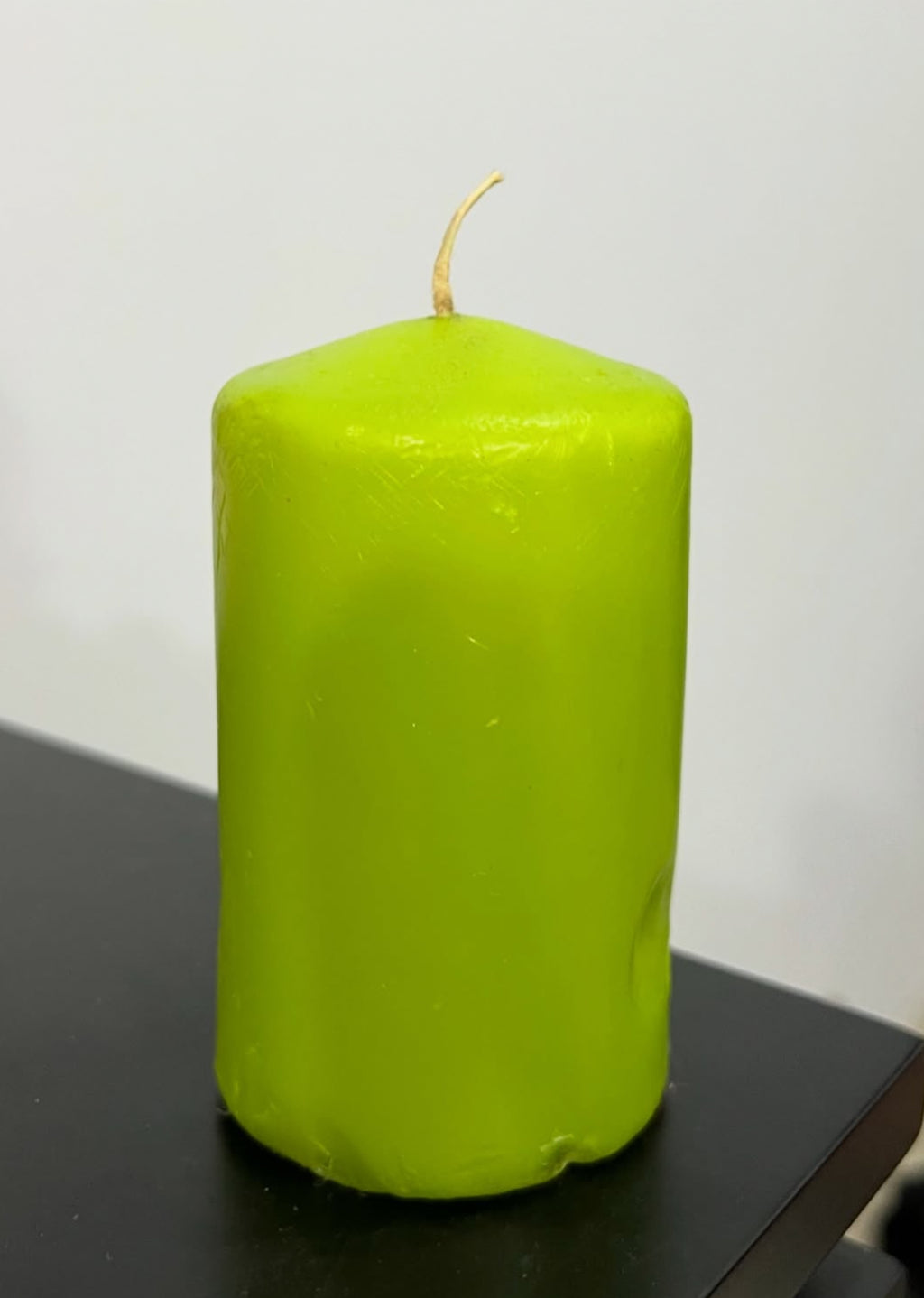 Brat-Coded Green Candle