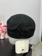 y2k Black Floral Cap