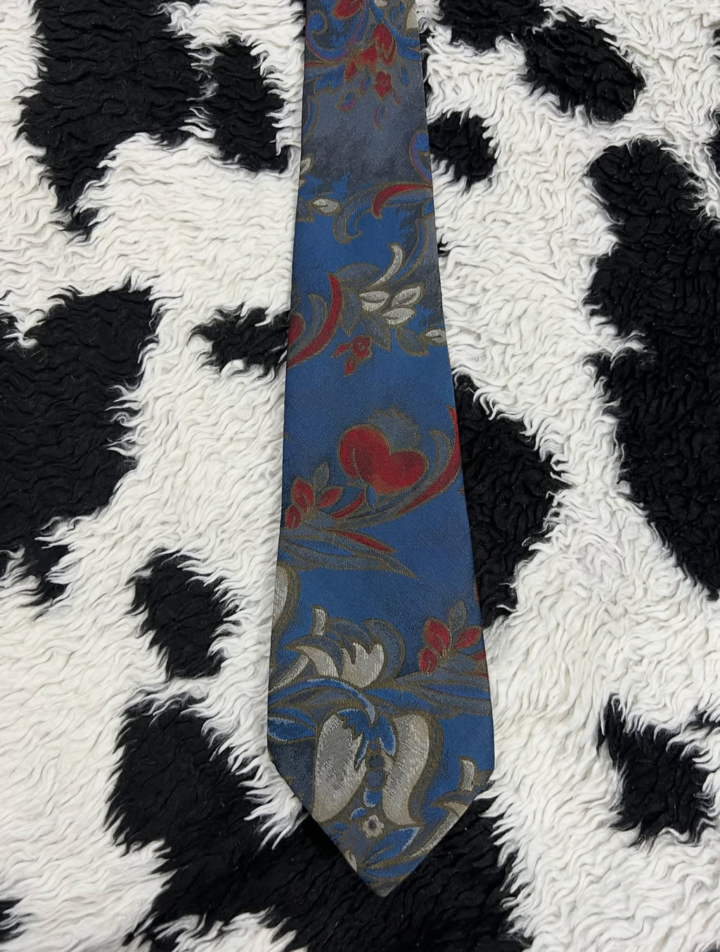 New World Blue Floral Embroidered Tie