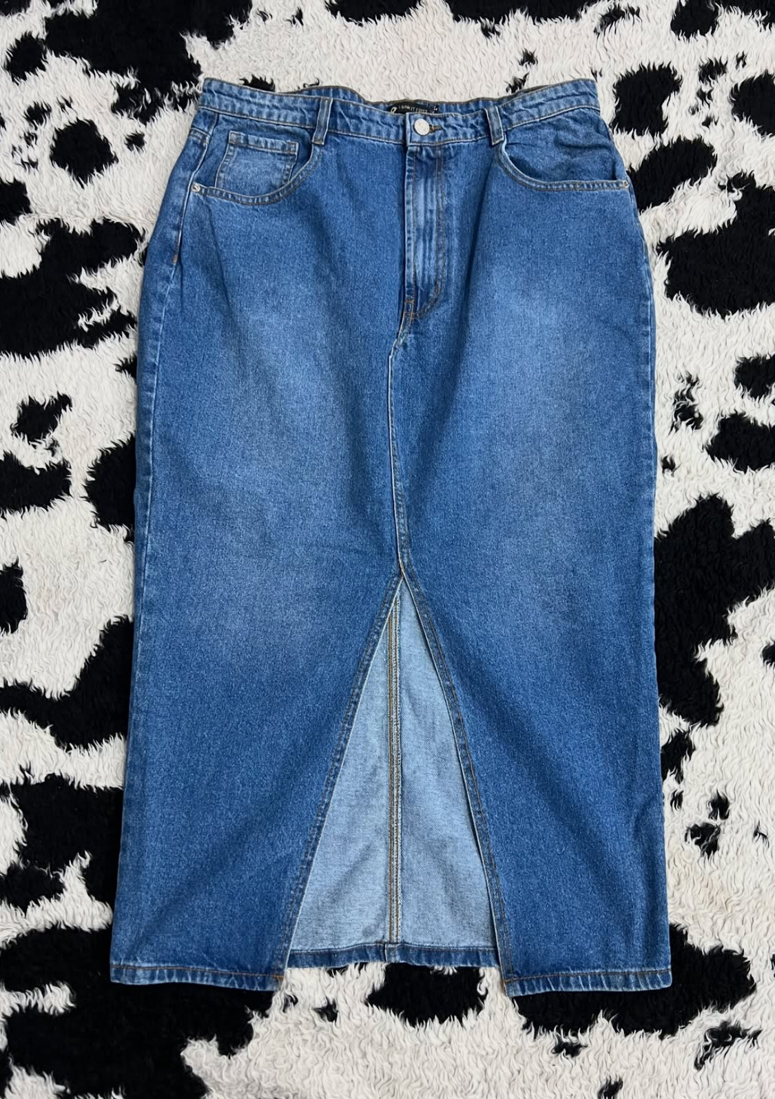 "I Saw It First" Denim Skirt