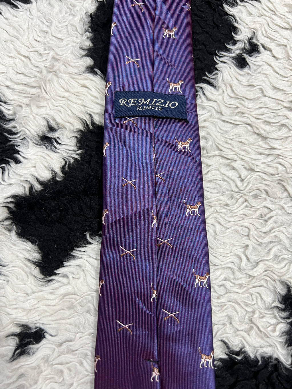 Dogs & Rifles Embroidered Tie